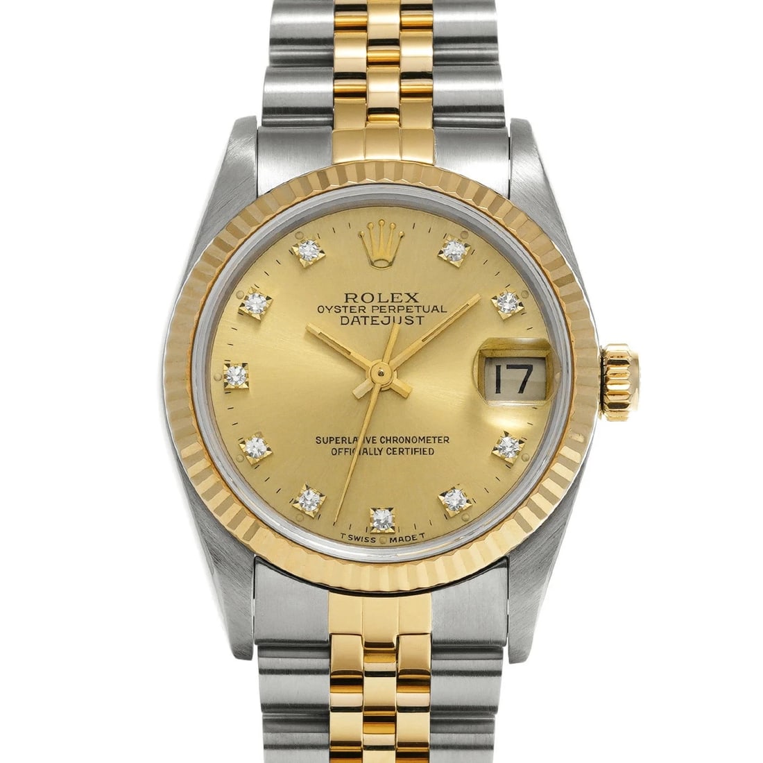 ROLEX DATEJUST WATCH: ROLEX Datejust Watch Brand: ROLEX Type: N/A Material: Band Material Stainless, Case Material Sapphire Crystal Color: Band Color N/A Size: Band Size none, Case Size 31×31mm Accessories: None