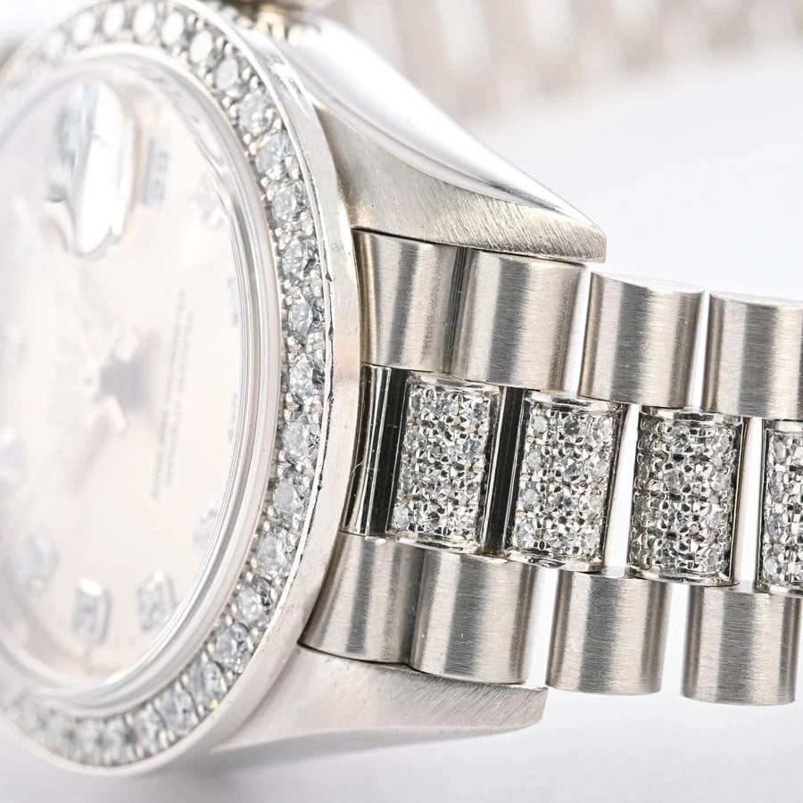 ROLEX DATEJUST SILVER WATCH - 3