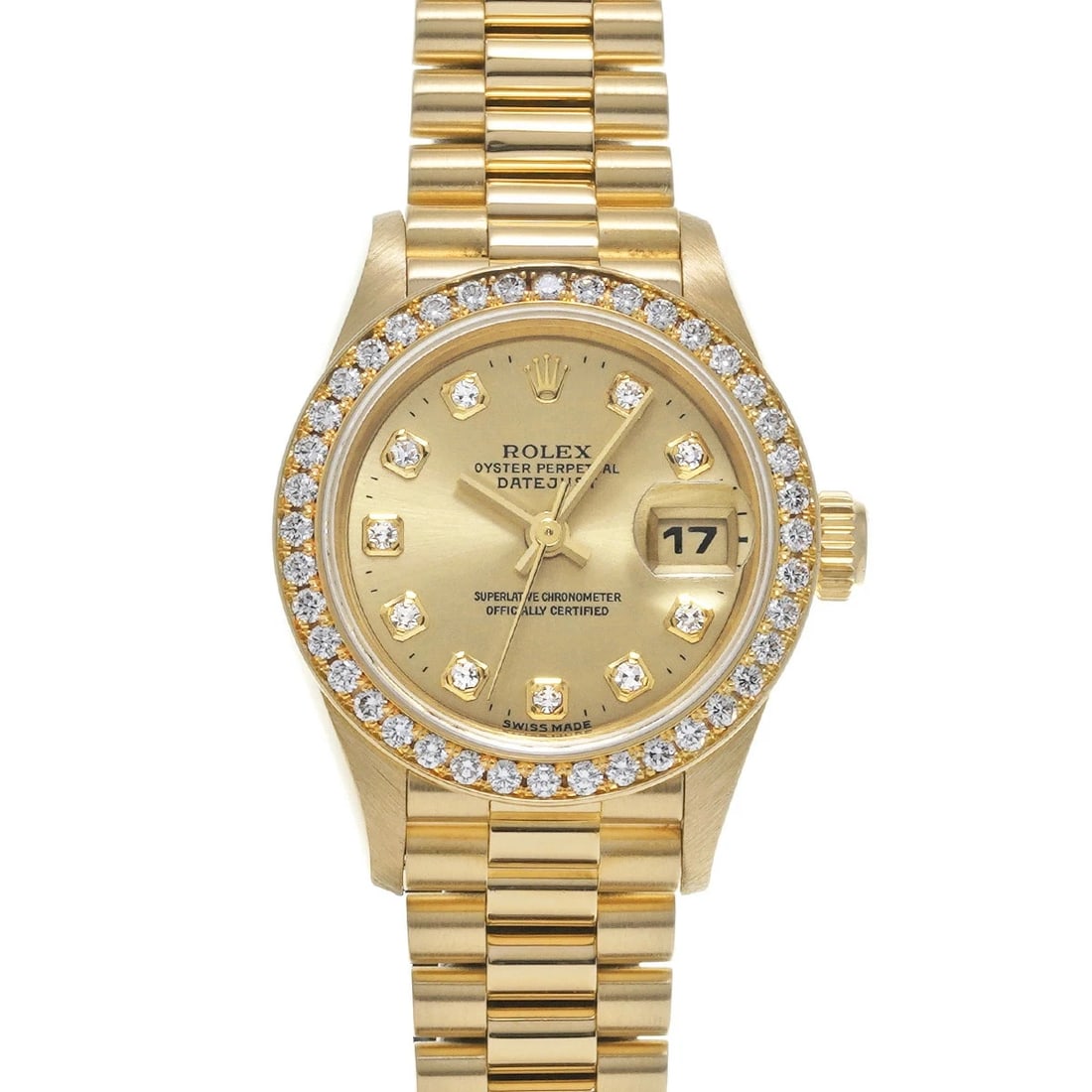 ROLEX DATEJUST WATCH: ROLEX Datejust Watch Brand: ROLEX Type: N/A Material: Band Material Yellow Gold, Case Material Sapphire Crystal Color: Band Color N/A Size: Band Size none, Case Size 26×26mm Accessories: None