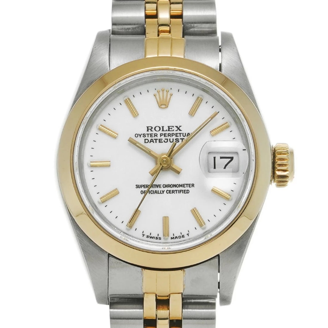 ROLEX DATEJUST WHITE WATCH - 4