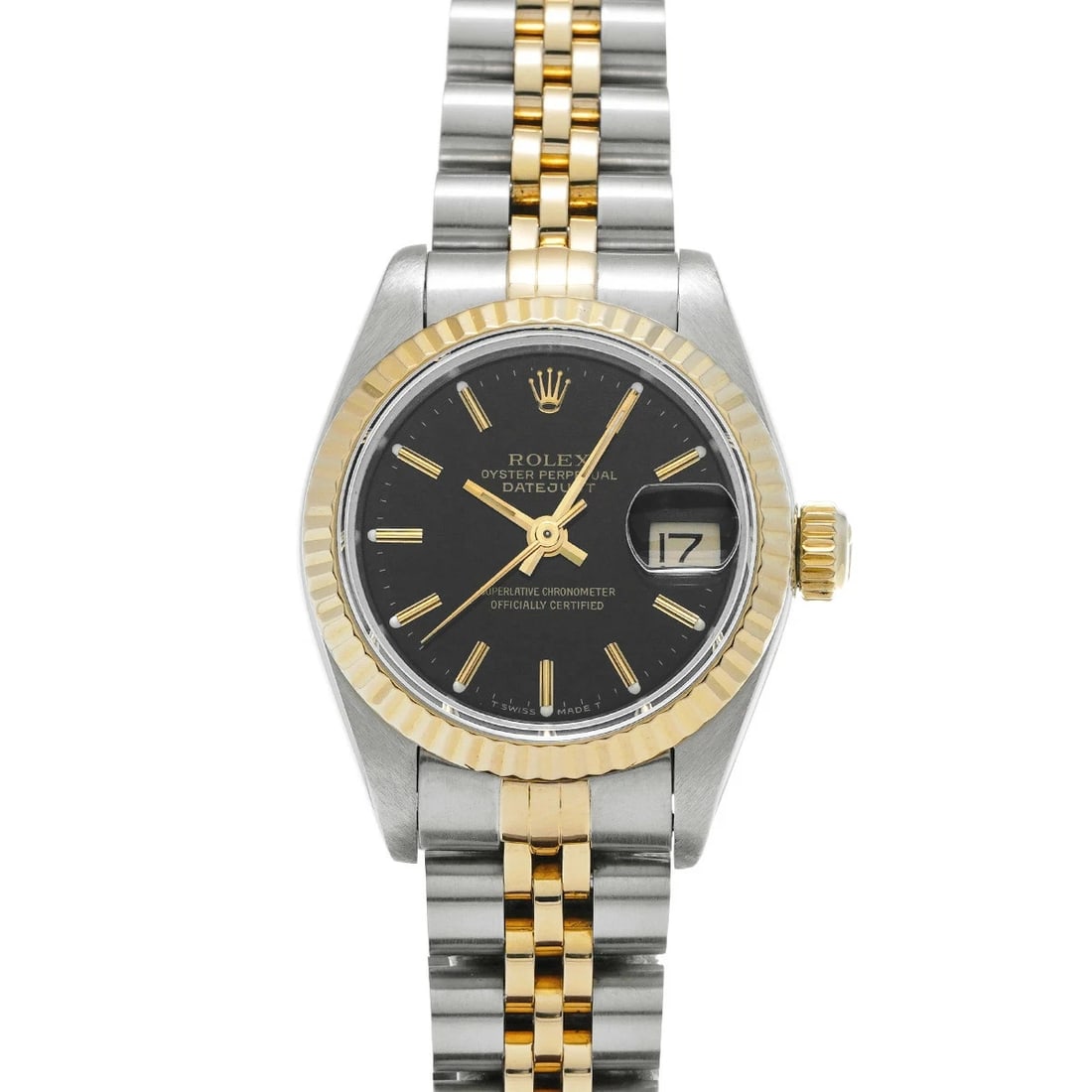 ROLEX DATEJUST BLACK WATCH (1 of 4)