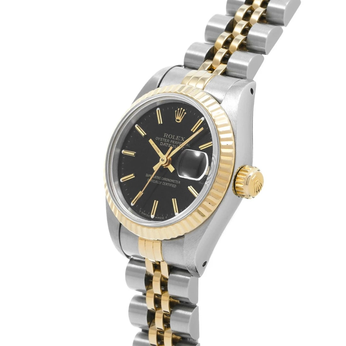 ROLEX DATEJUST BLACK WATCH - 2
