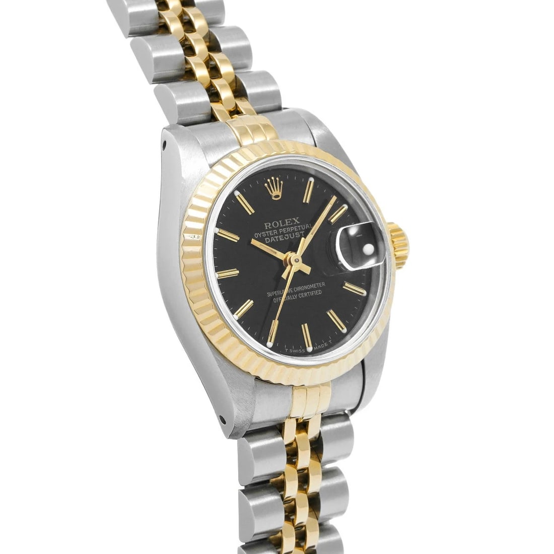 ROLEX DATEJUST BLACK WATCH - 3
