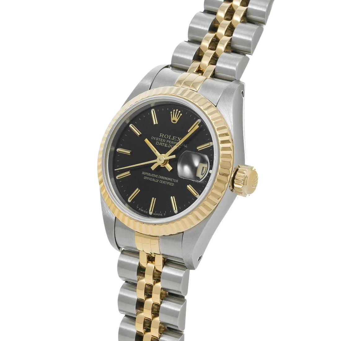 ROLEX DATEJUST BLACK WATCH - 2