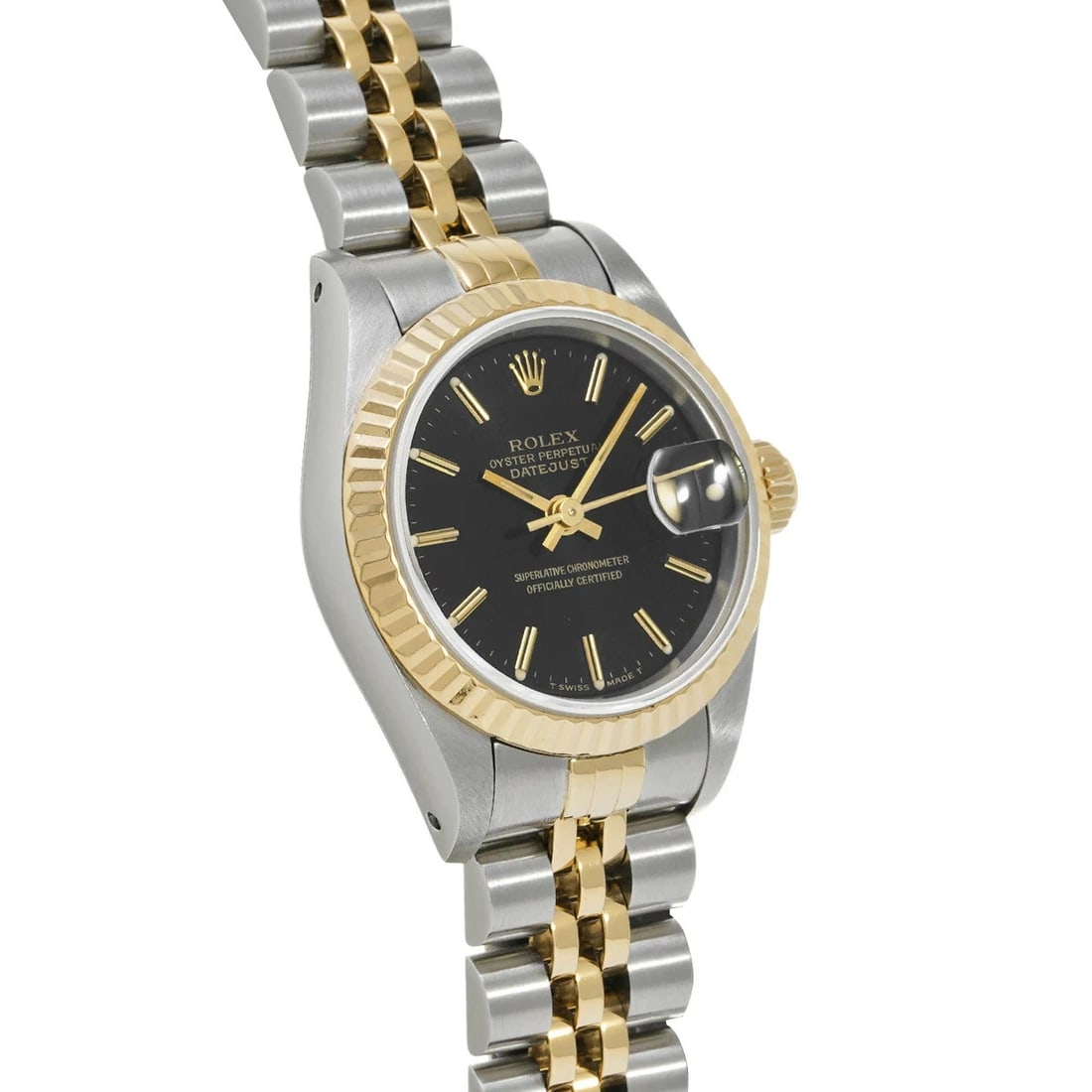ROLEX DATEJUST BLACK WATCH - 3