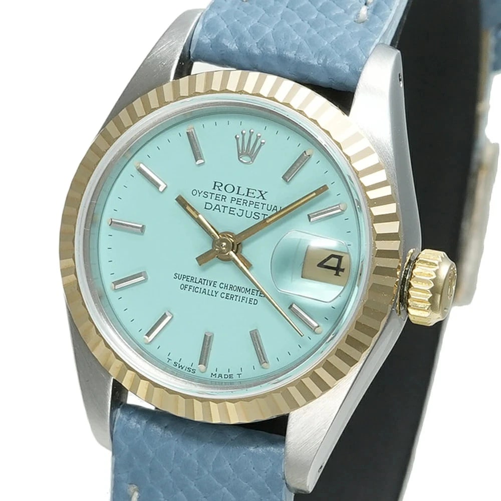 ROLEX DATEJUST BLUE WATCH - 3