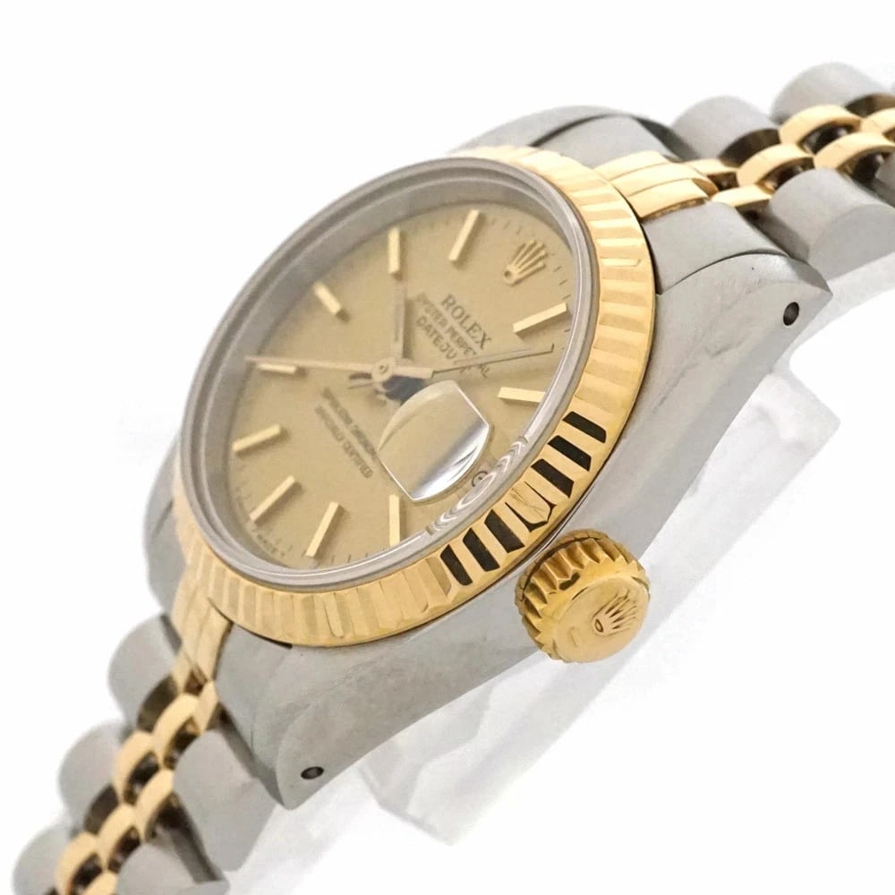 ROLEX DATEJUST GOLD WATCH - 2