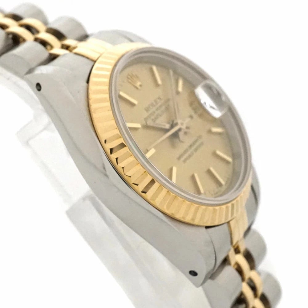 ROLEX DATEJUST GOLD WATCH - 3