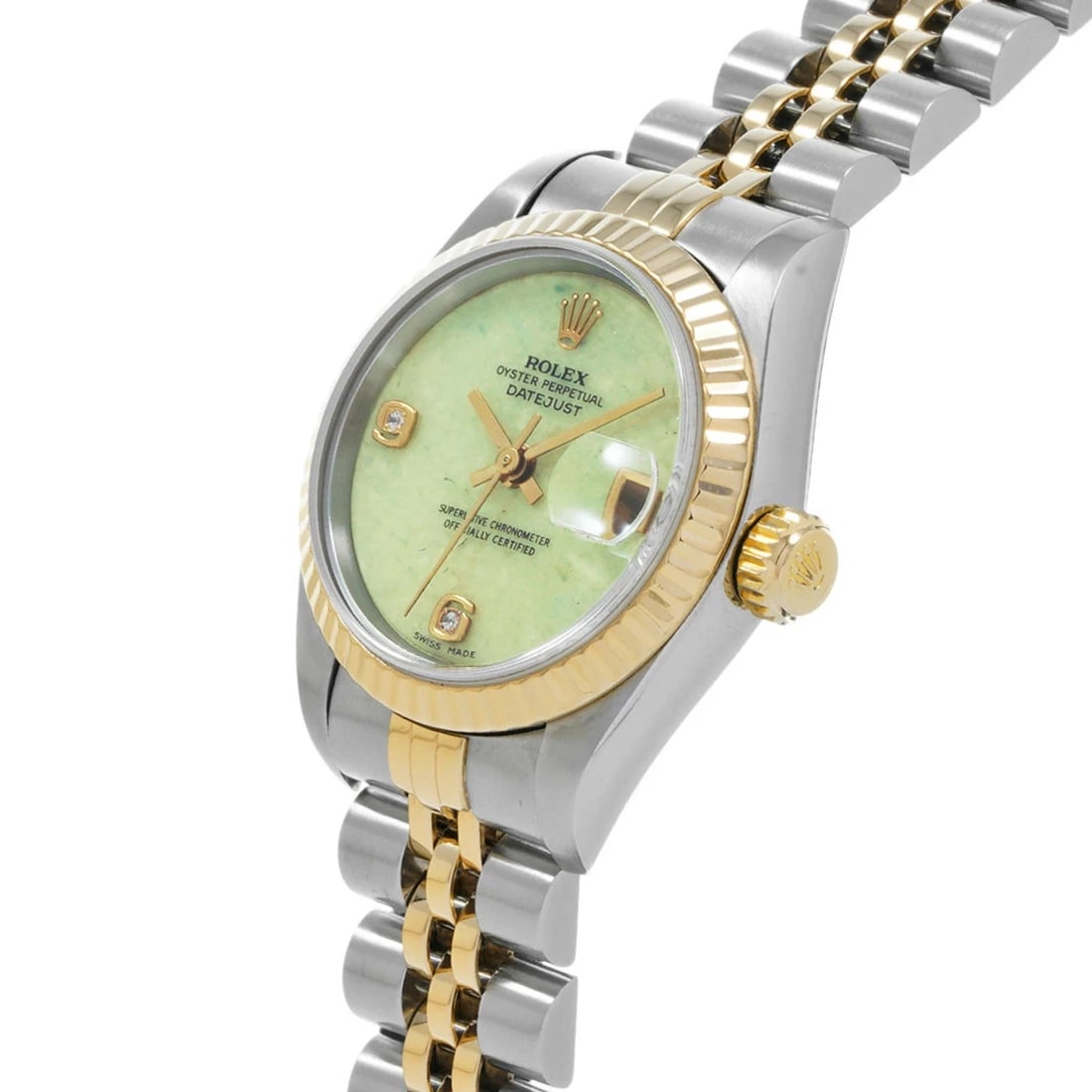 ROLEX DATEJUST GREEN WATCH - 2