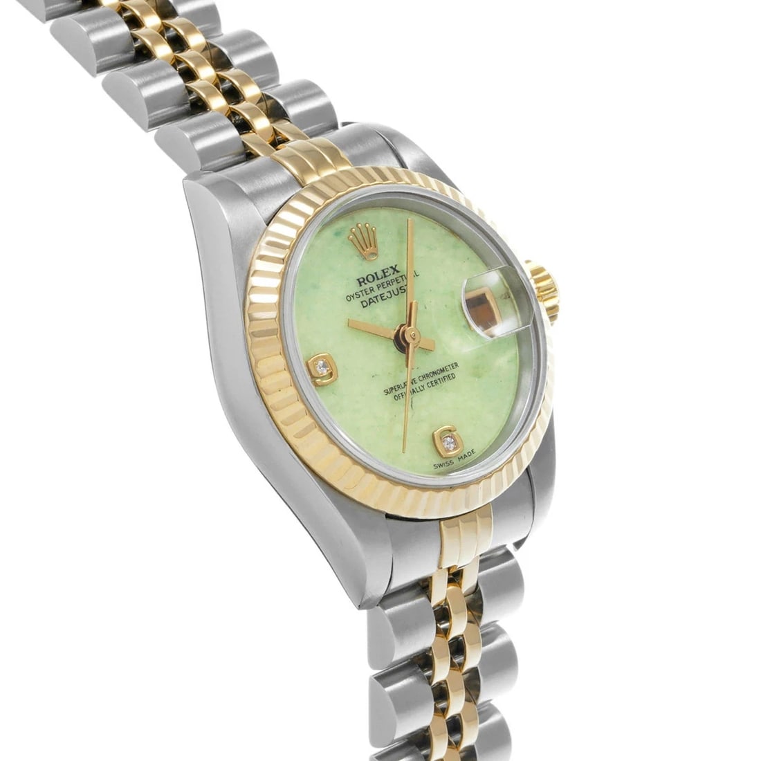 ROLEX DATEJUST GREEN WATCH - 3