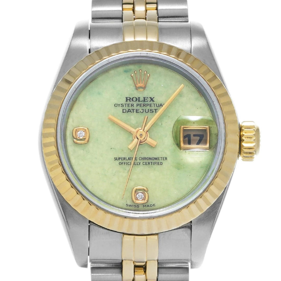 ROLEX DATEJUST GREEN WATCH - 4