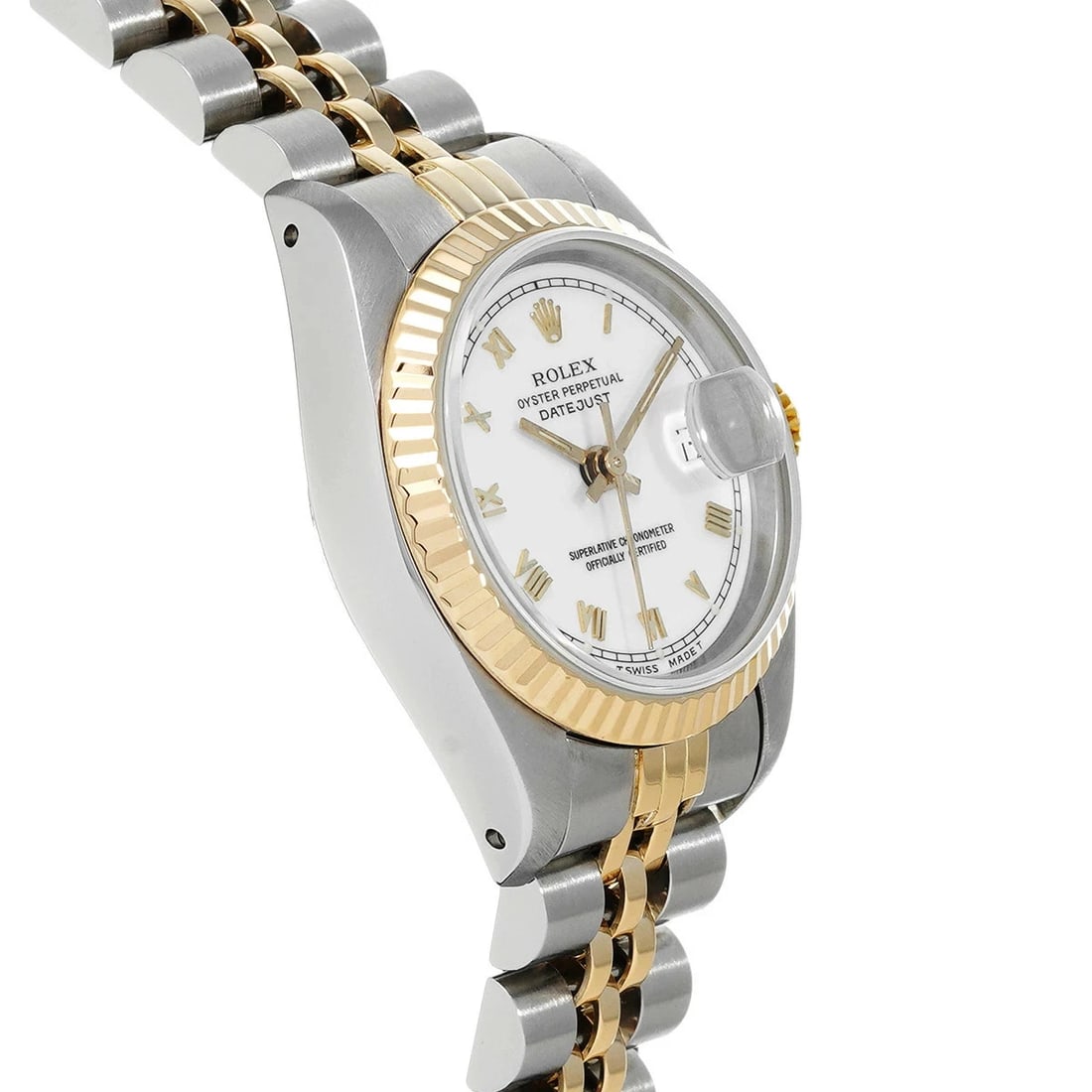 ROLEX DATEJUST WHITE WATCH - 3