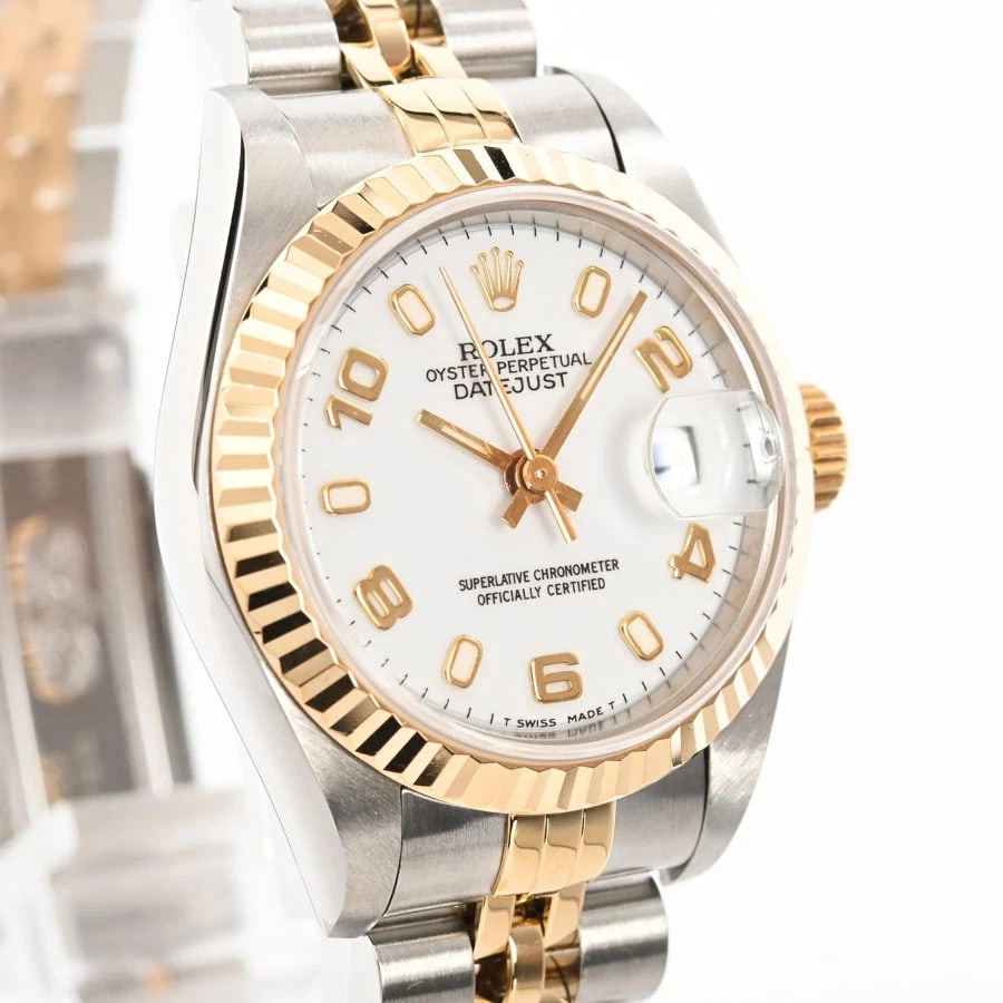 ROLEX DATEJUST WHITE WATCH - 2