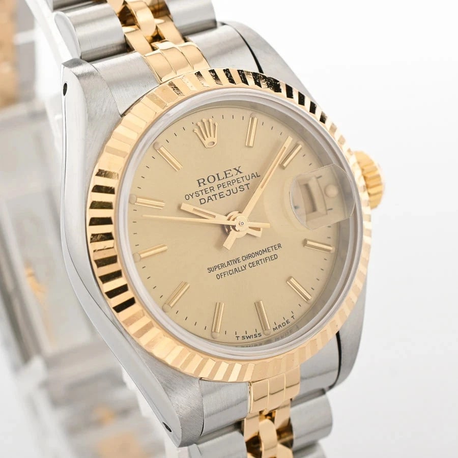 ROLEX DATEJUST YELLOW WATCH - 4