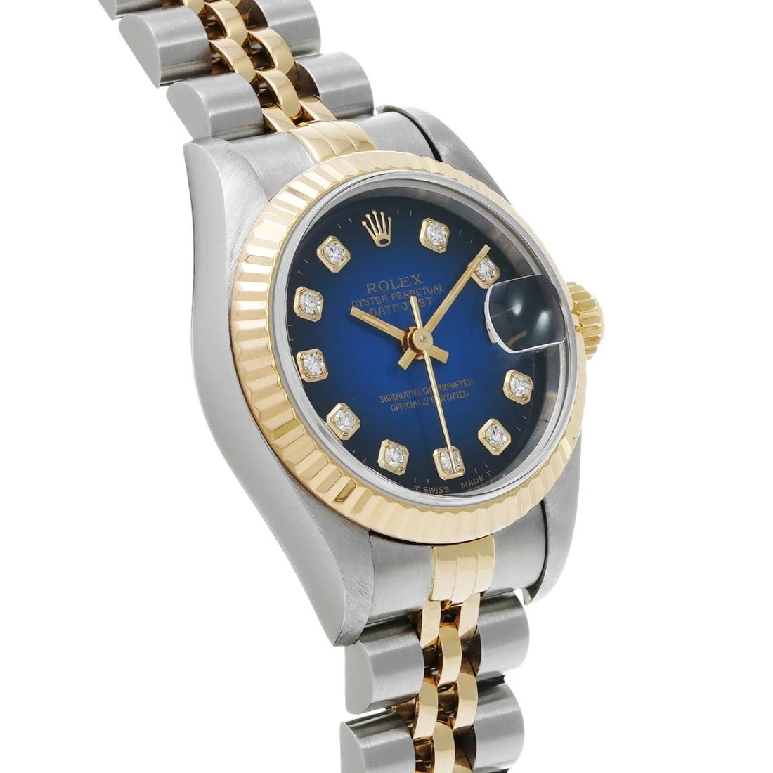 ROLEX DATEJUST BLUE WATCH - 3