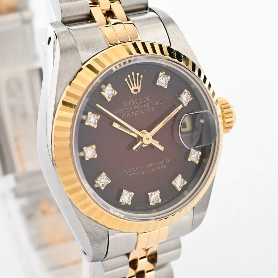 ROLEX DATEJUST BROWN WATCH - 2