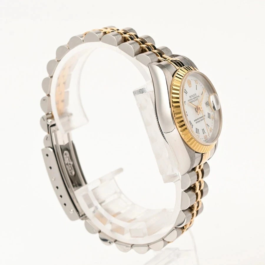 ROLEX DATEJUST WHITE WATCH - 2