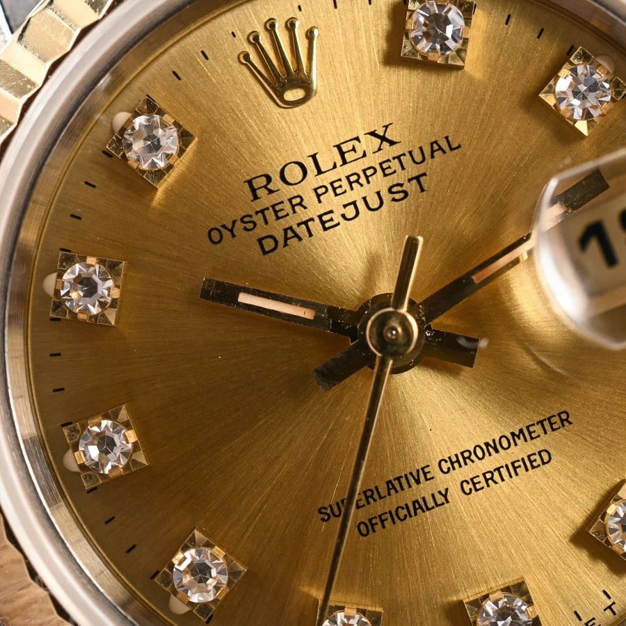 ROLEX DATEJUST YELLOW WATCH - 4