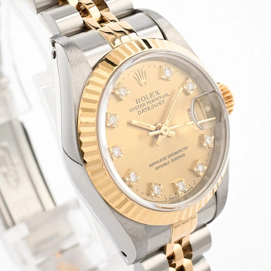 ROLEX DATEJUST YELLOW WATCH - 3