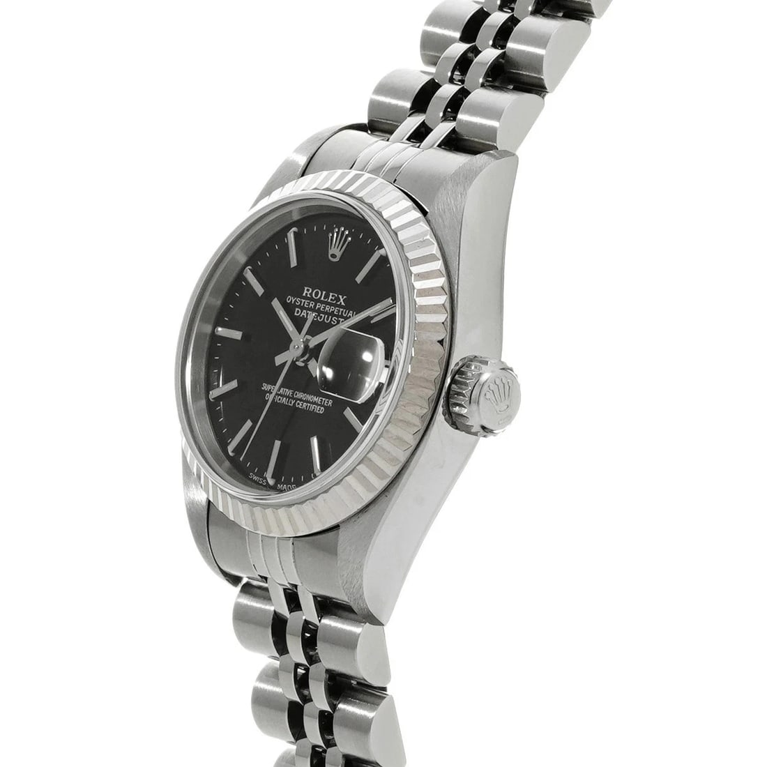 ROLEX DATEJUST BLACK WATCH - 2