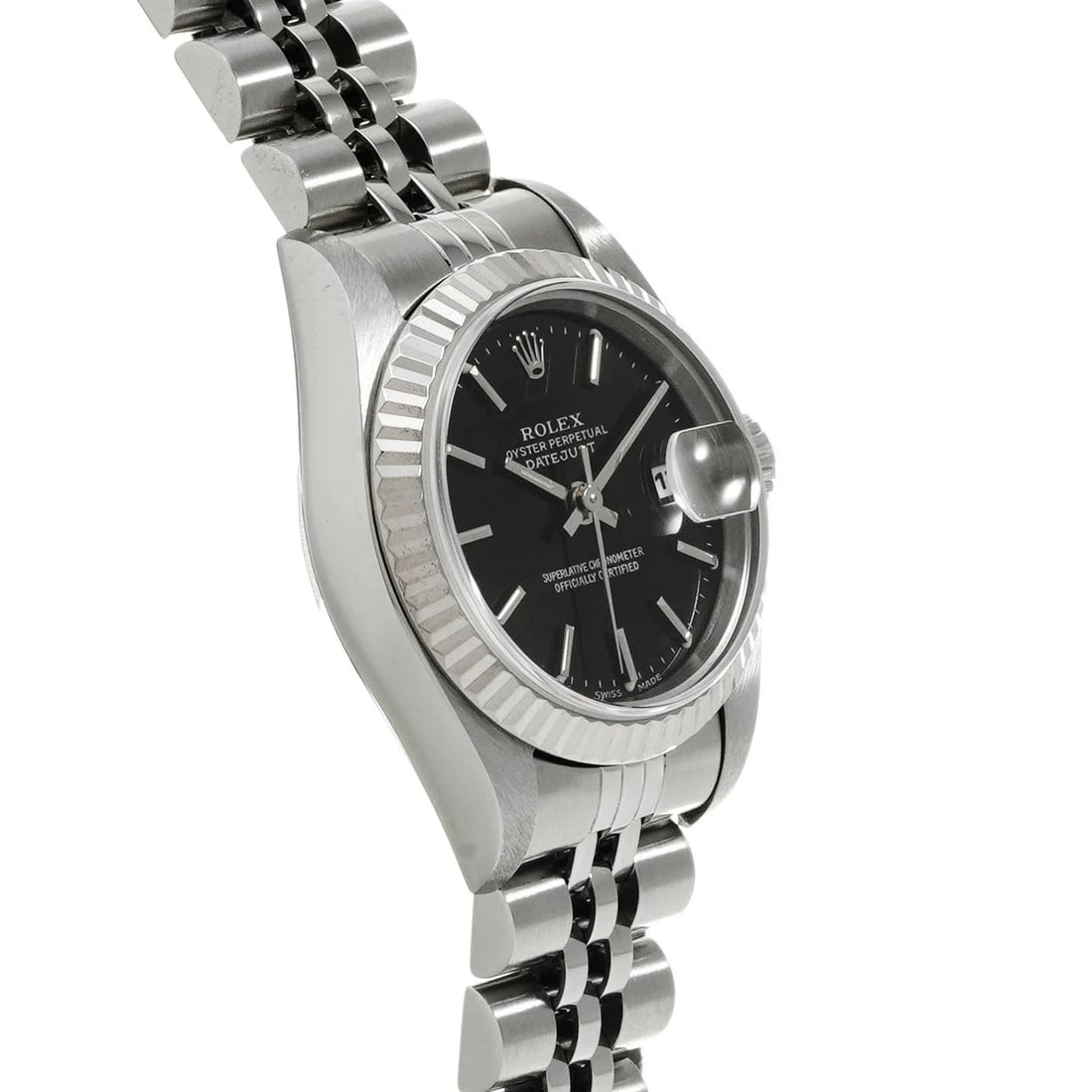 ROLEX DATEJUST BLACK WATCH - 3