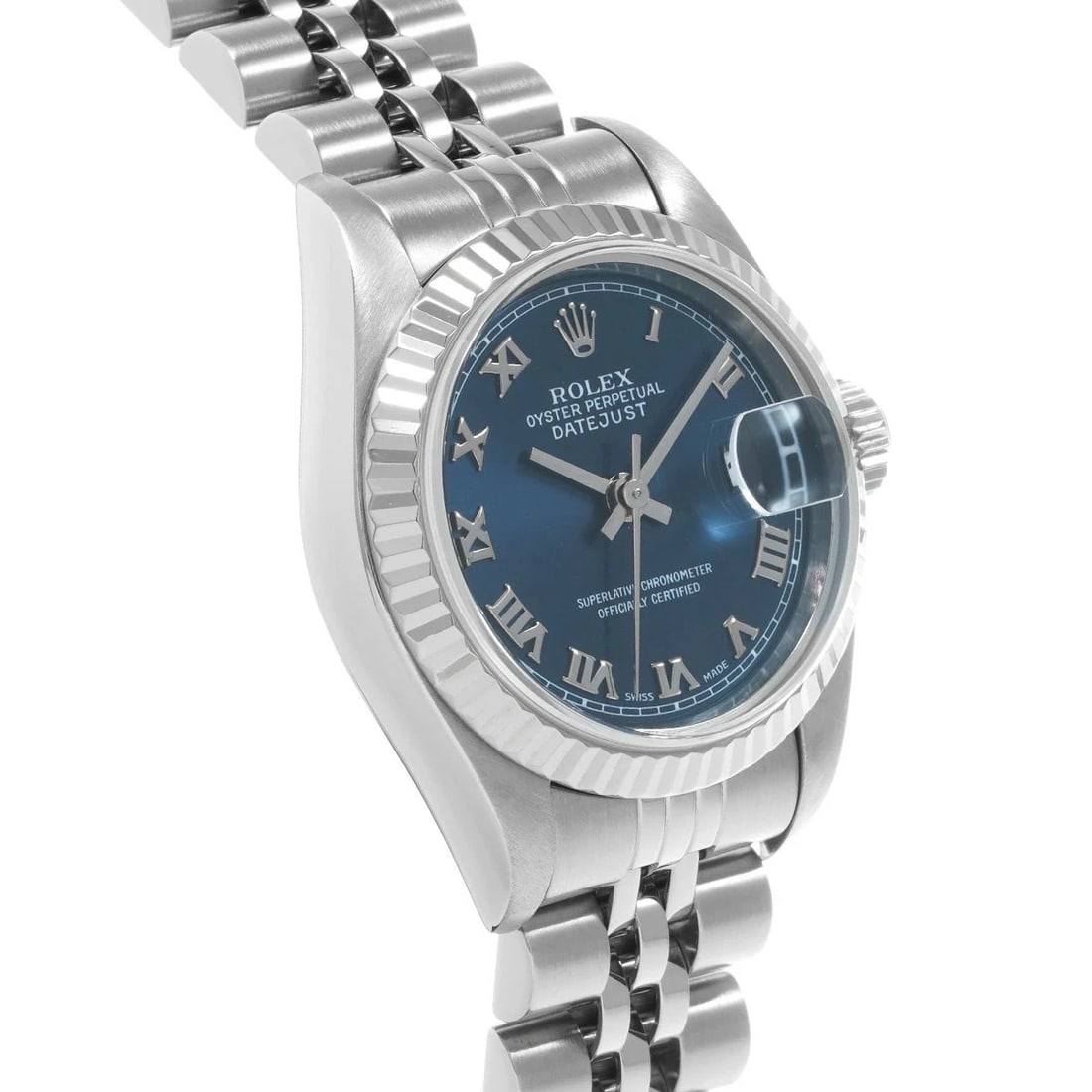 ROLEX DATEJUST BLUE WATCH - 3