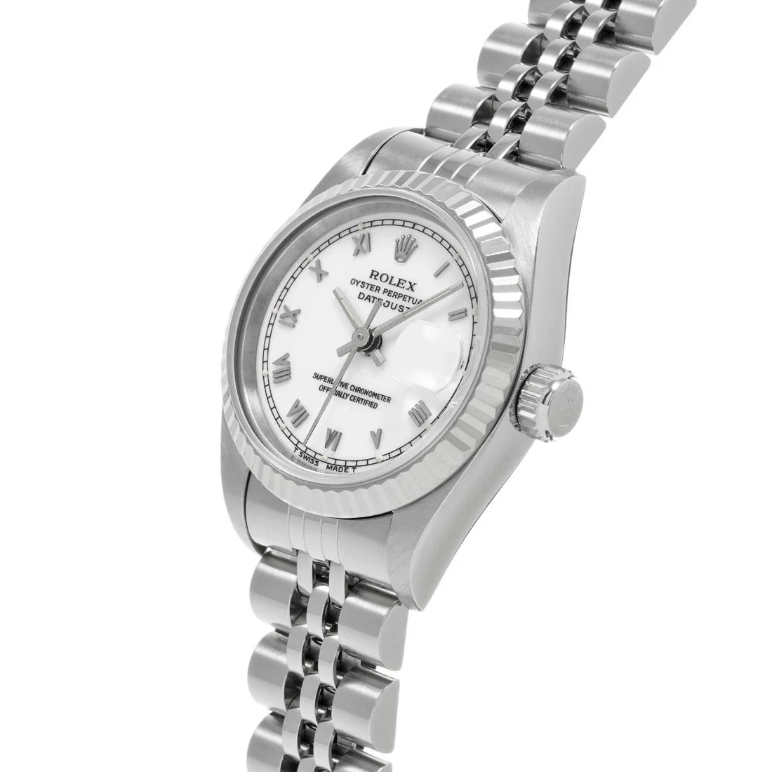 ROLEX DATEJUST WHITE WATCH - 2