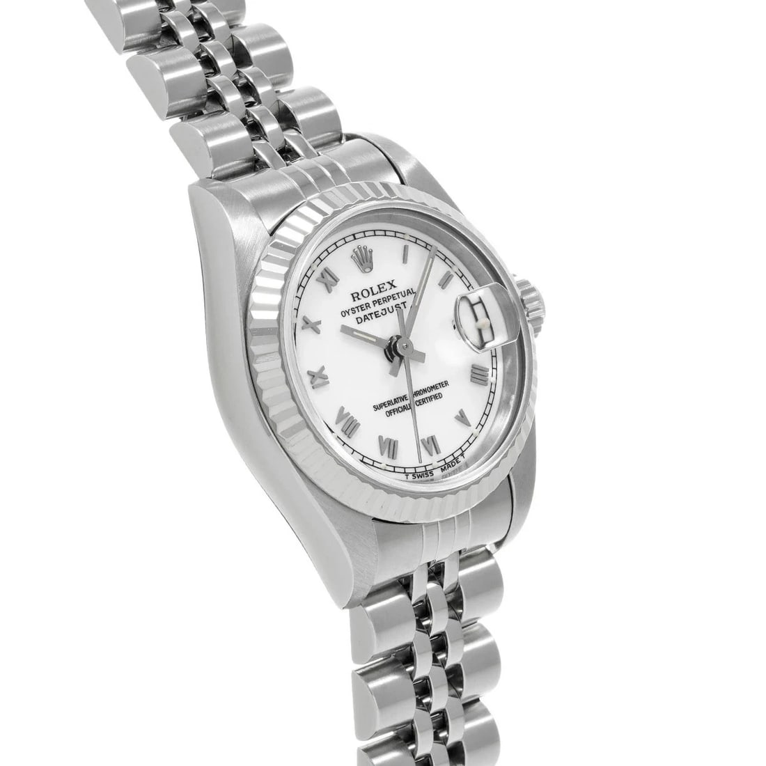 ROLEX DATEJUST WHITE WATCH - 3