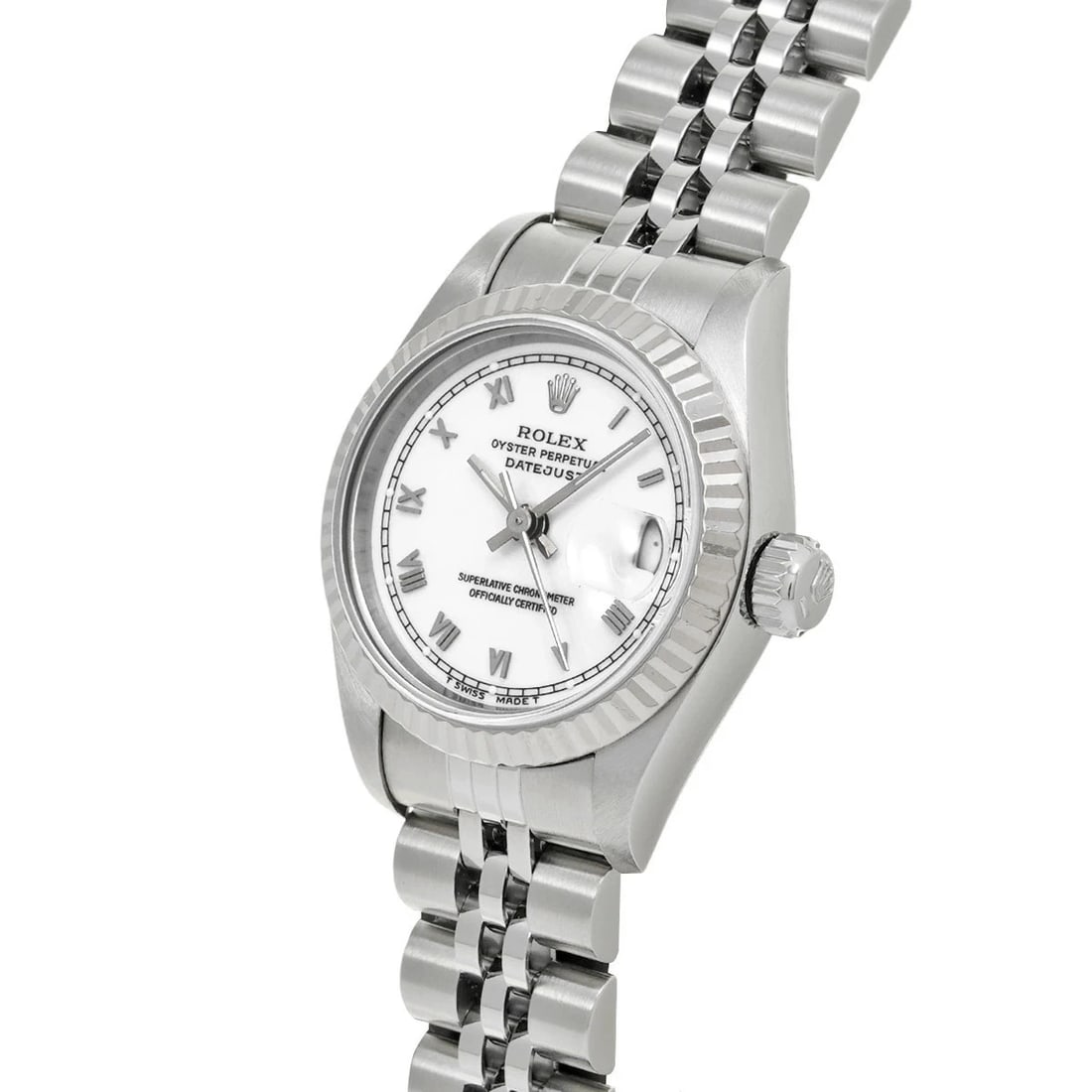 ROLEX DATEJUST WHITE WATCH - 2