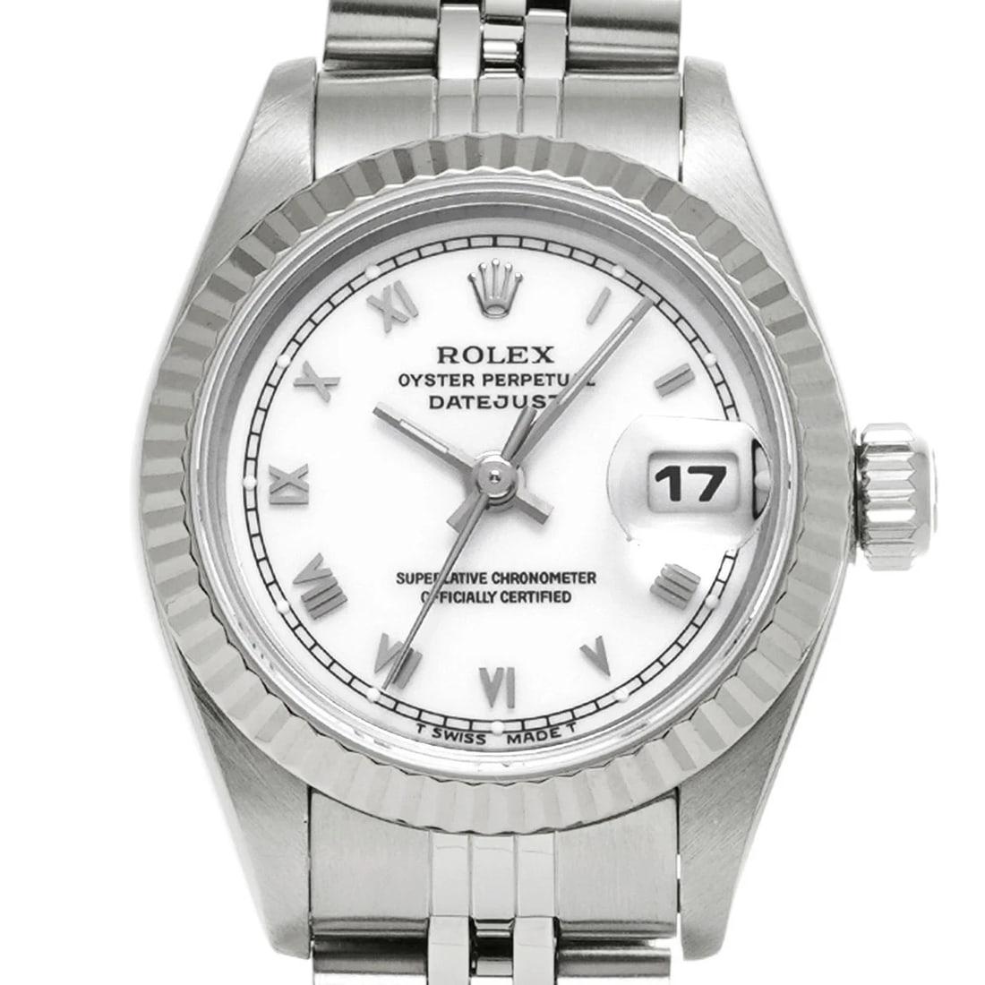ROLEX DATEJUST WHITE WATCH - 4