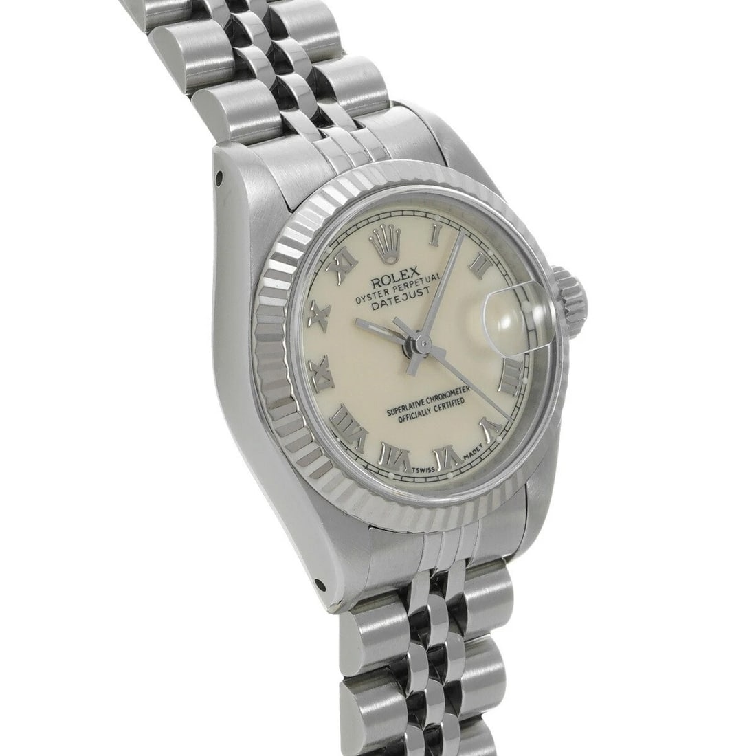 ROLEX DATEJUST WHITE WATCH - 3