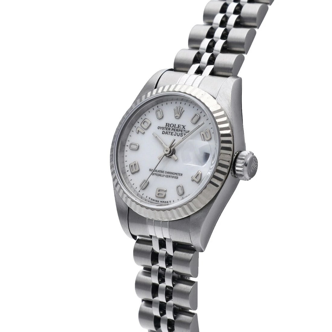 ROLEX DATEJUST WHITE WATCH - 2