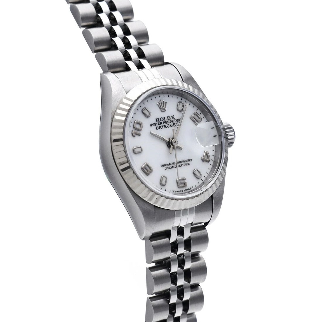 ROLEX DATEJUST WHITE WATCH - 3