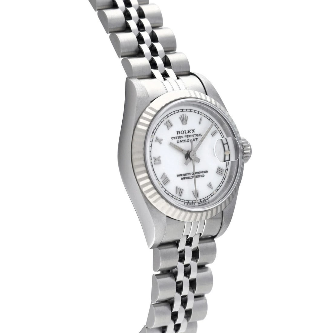 ROLEX DATEJUST WHITE WATCH - 3