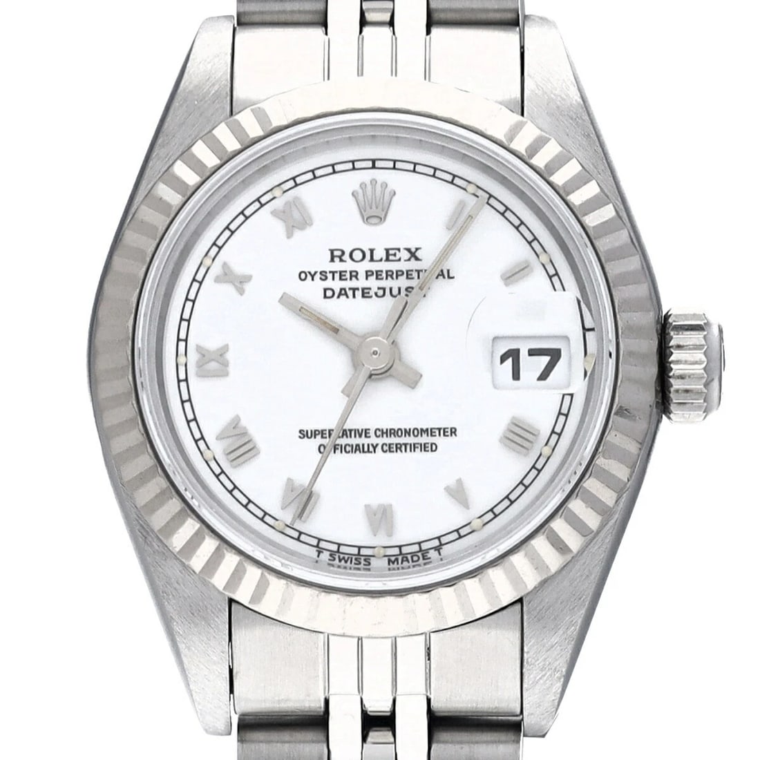 ROLEX DATEJUST WHITE WATCH - 4
