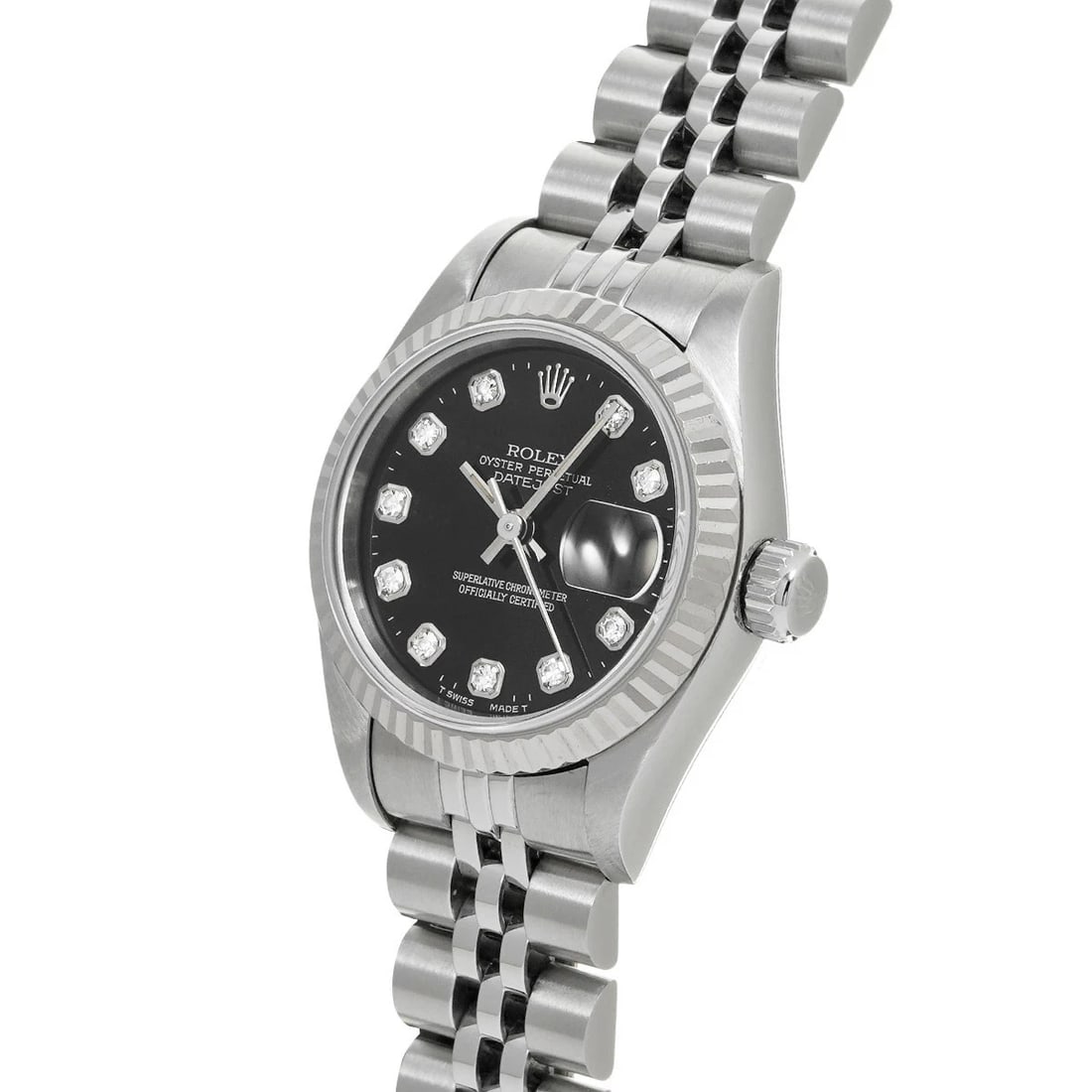 ROLEX DATEJUST BLACK WATCH - 2