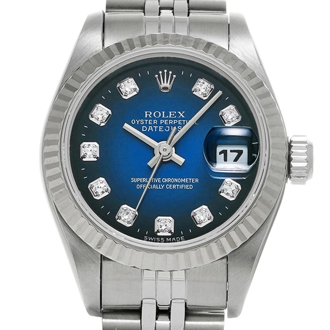 ROLEX DATEJUST BLUE WATCH - 4