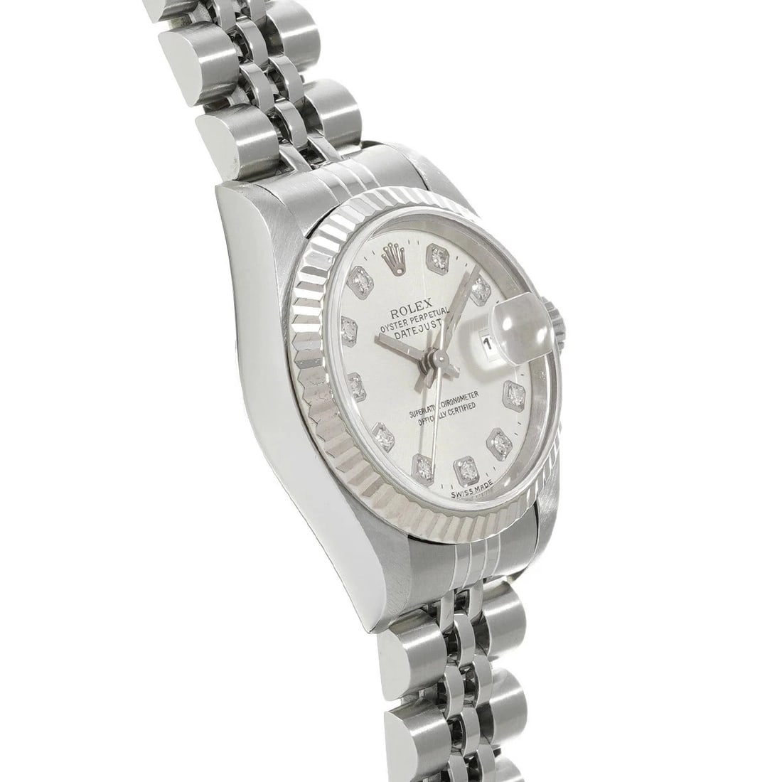 ROLEX DATEJUST SILVER WATCH - 3