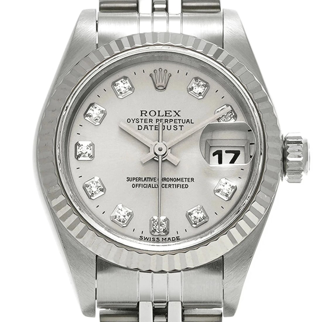 ROLEX DATEJUST SILVER WATCH - 4