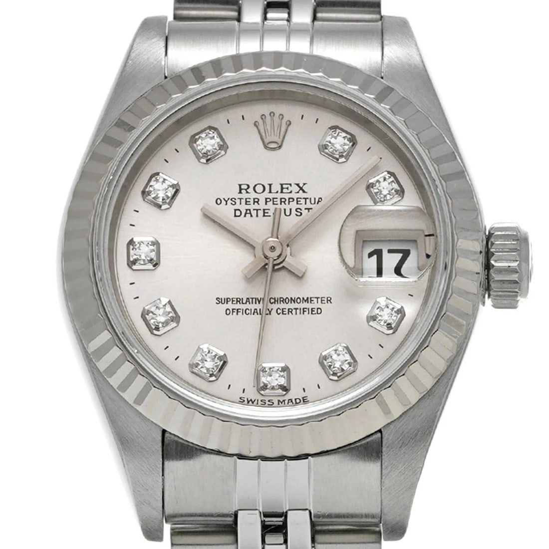 ROLEX DATEJUST SILVER WATCH - 4