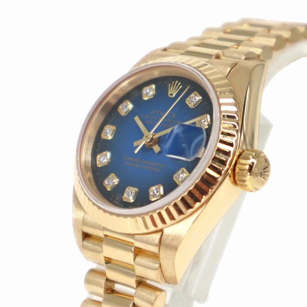 ROLEX DATEJUST BLUE WATCH - 2