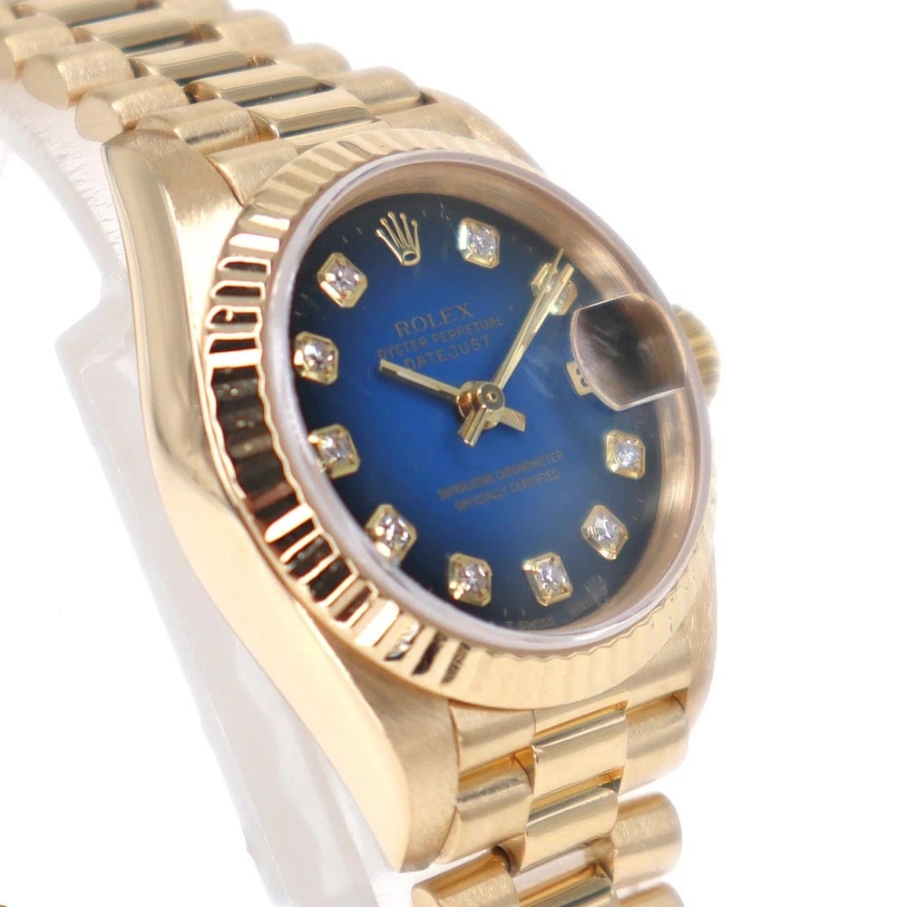 ROLEX DATEJUST BLUE WATCH - 3