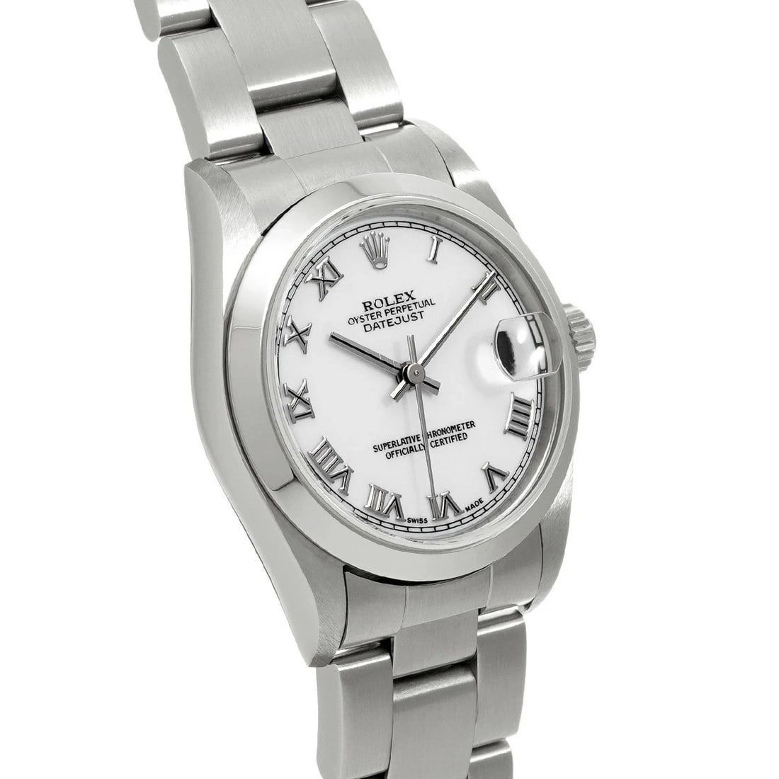 ROLEX DATEJUST WHITE WATCH - 3