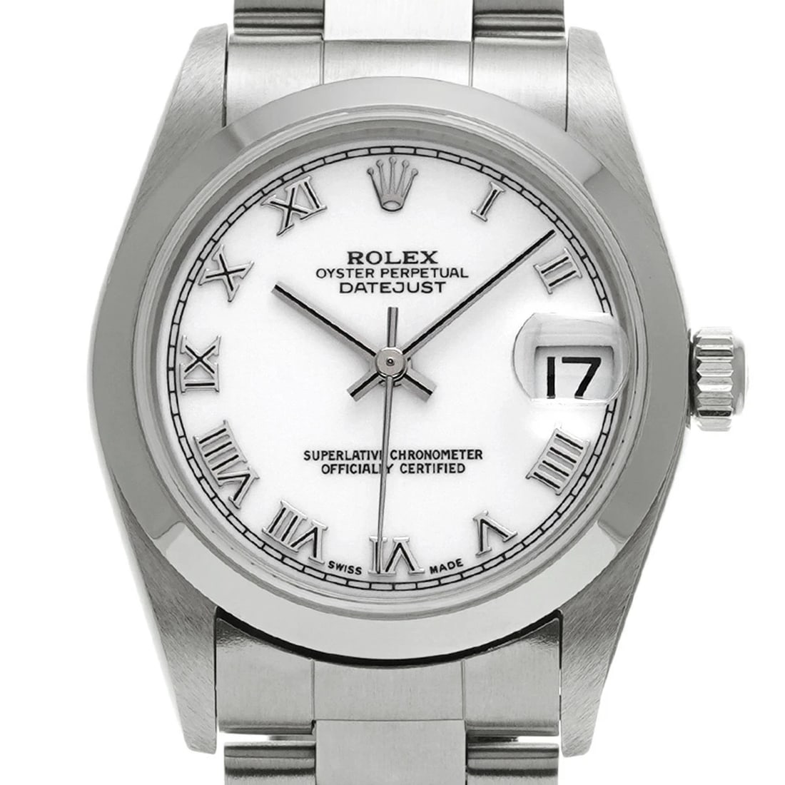 ROLEX DATEJUST WHITE WATCH - 4