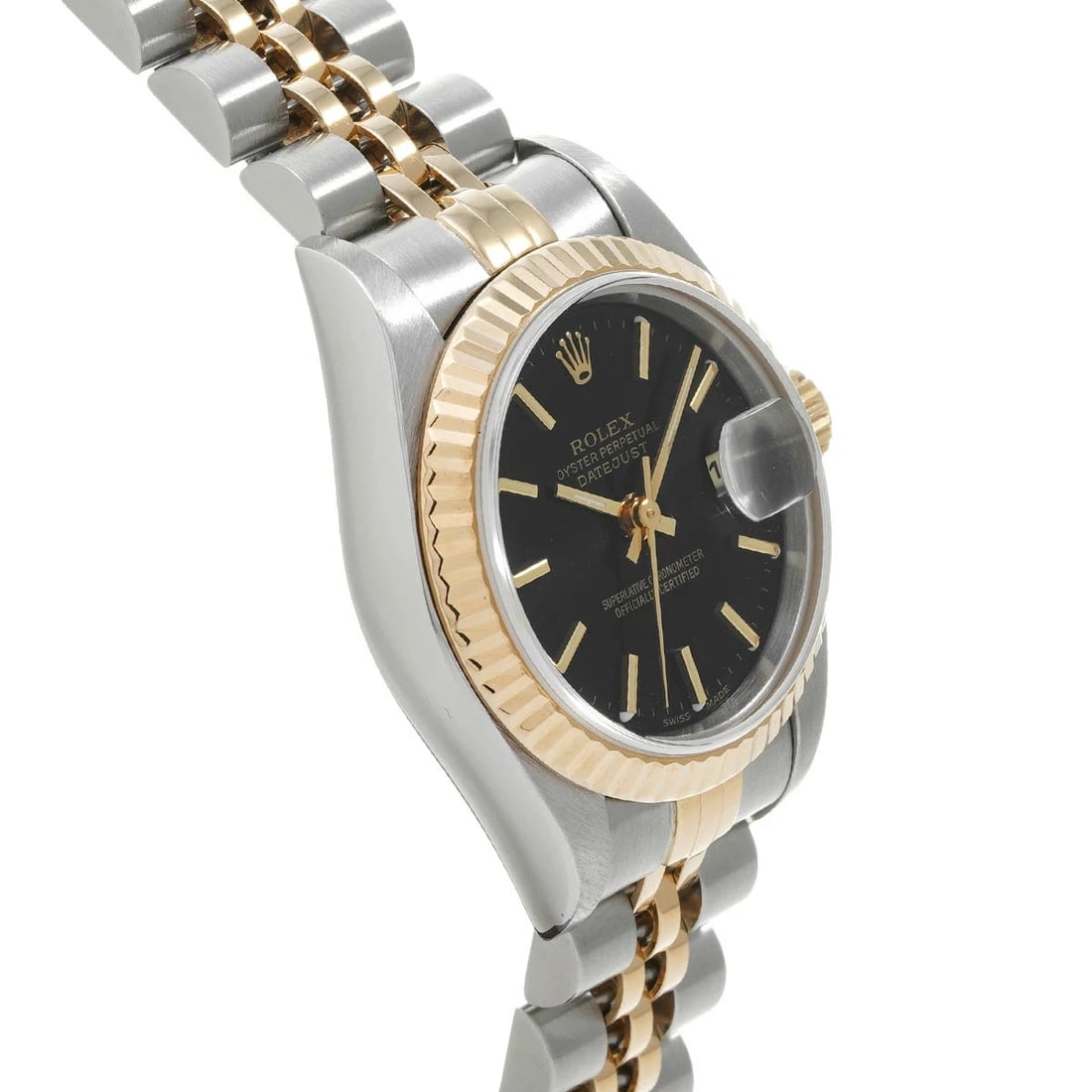 ROLEX DATEJUST BLACK WATCH - 3