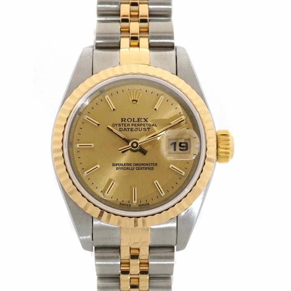 ROLEX DATEJUST GOLD WATCH (1 of 7)