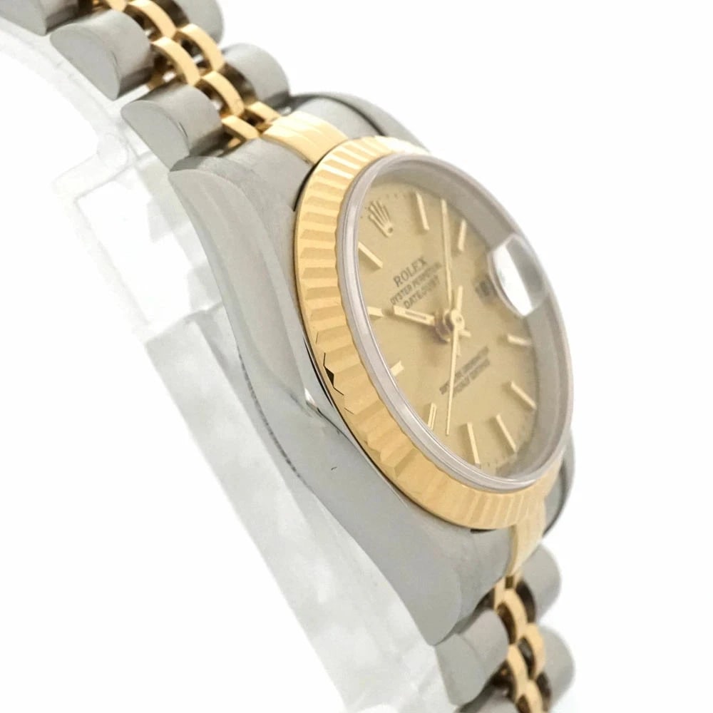 ROLEX DATEJUST GOLD WATCH - 3