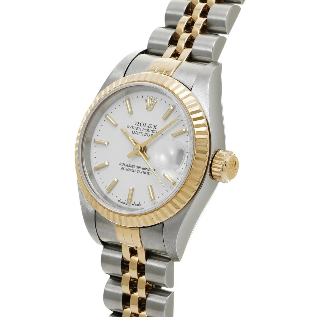 ROLEX DATEJUST WHITE WATCH - 2