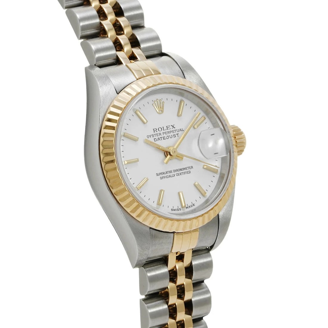 ROLEX DATEJUST WHITE WATCH - 3