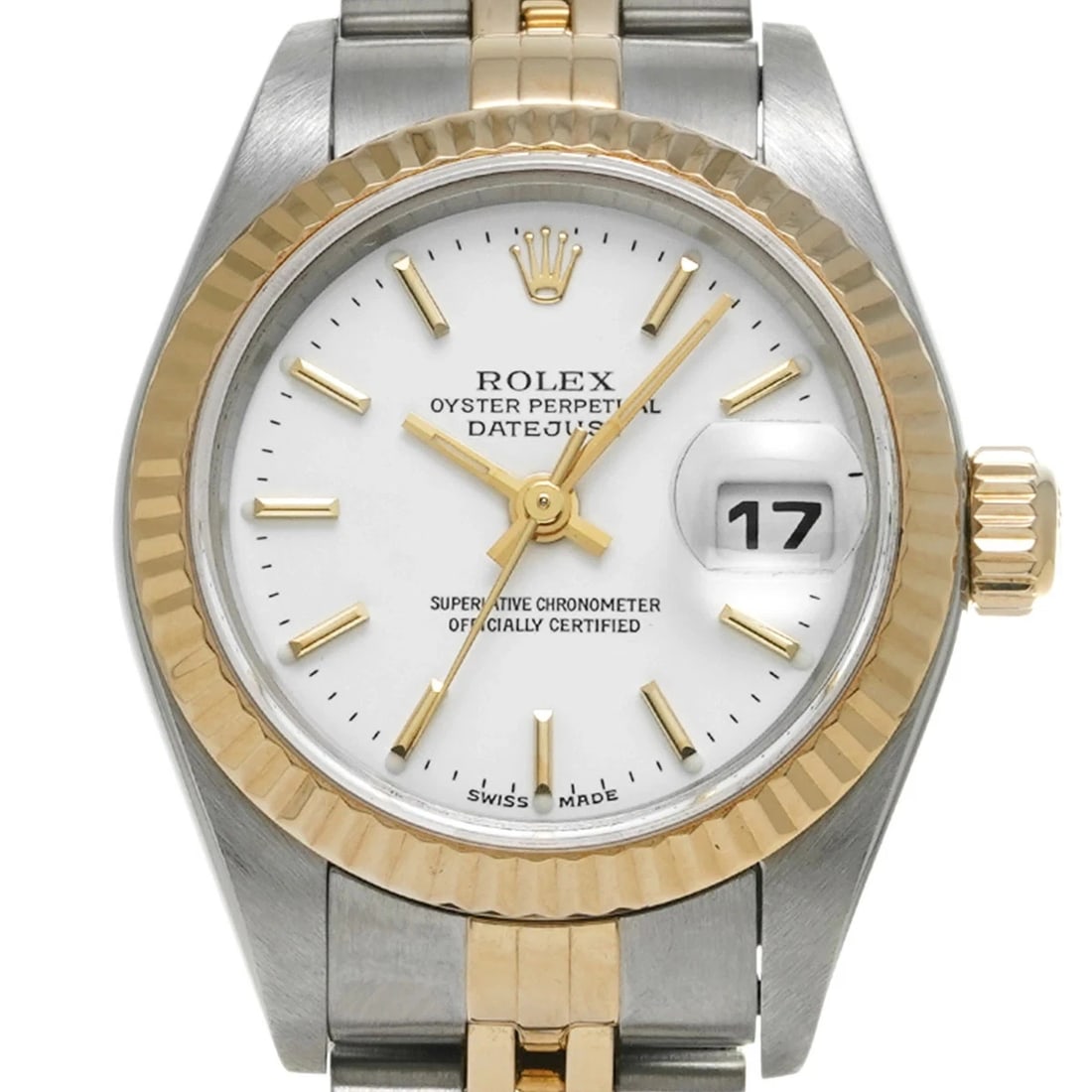 ROLEX DATEJUST WHITE WATCH - 4